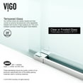 thumbnail image 4 of VIGO Elan 56 to 60 in. W x 66 in. H Sliding Frameless Tub Door in Chrome with 3/8 in. (10mm) Clear Glass, 4 of 14
