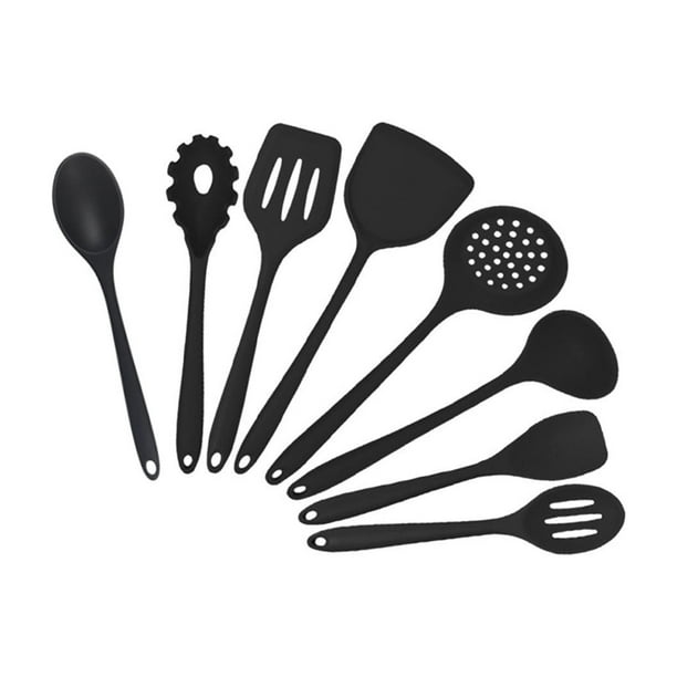 Yhmxh Utensilios de cocina Pala de nailon resistente a altas temperaturas, utensilios de cocina, cuchara antiadherente, juego de 6 piezas, cuchara de cocina, olla, pala, colador Muebles para cocina