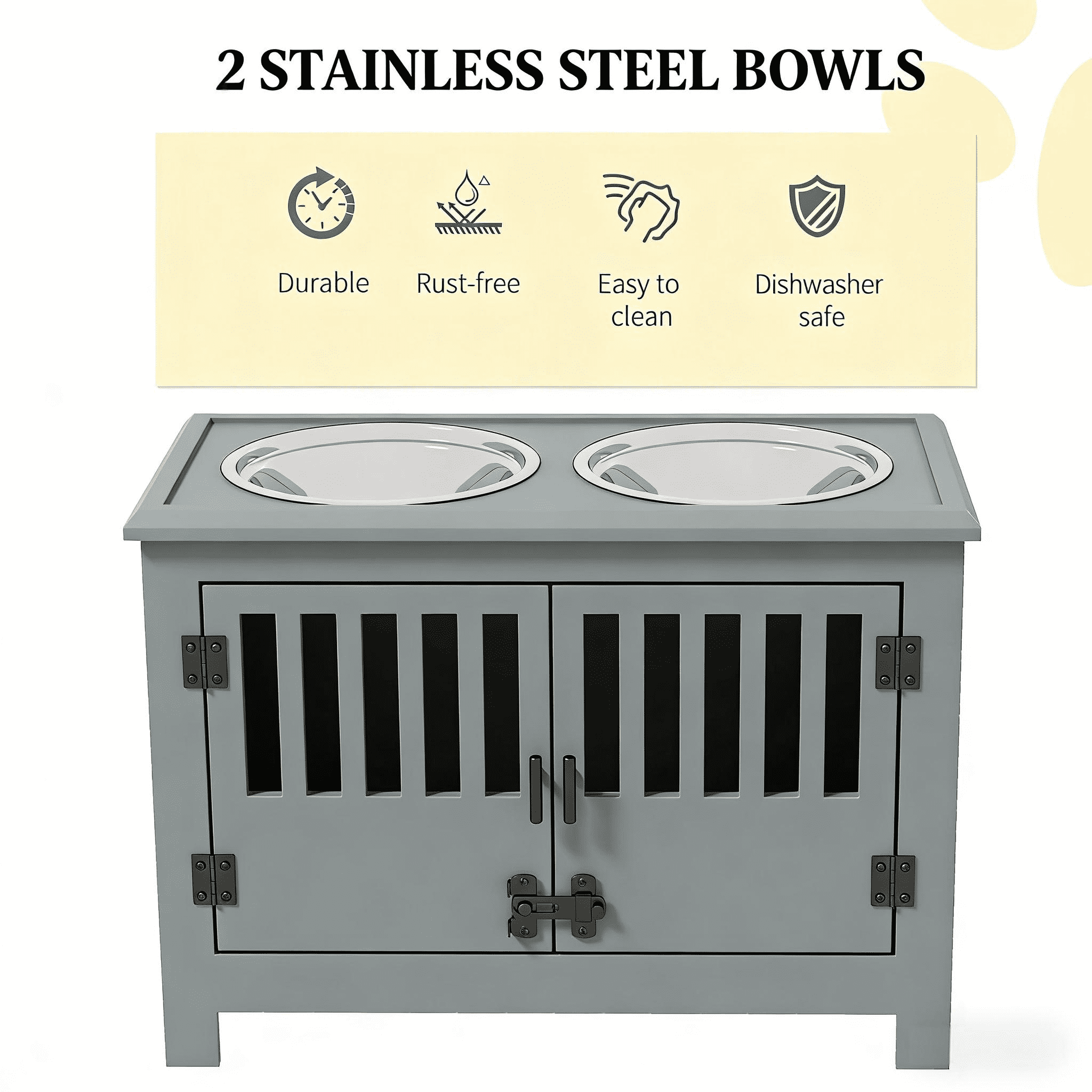 Dog Feeding Station, Dog Food Storage Cabinet