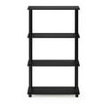 thumbnail image 2 of Furinno Turn-S-Tube 23.6W x 11.4"D x 43.25"H 4-Shelf Decorative Shelves, Americano and Black, 2 of 5