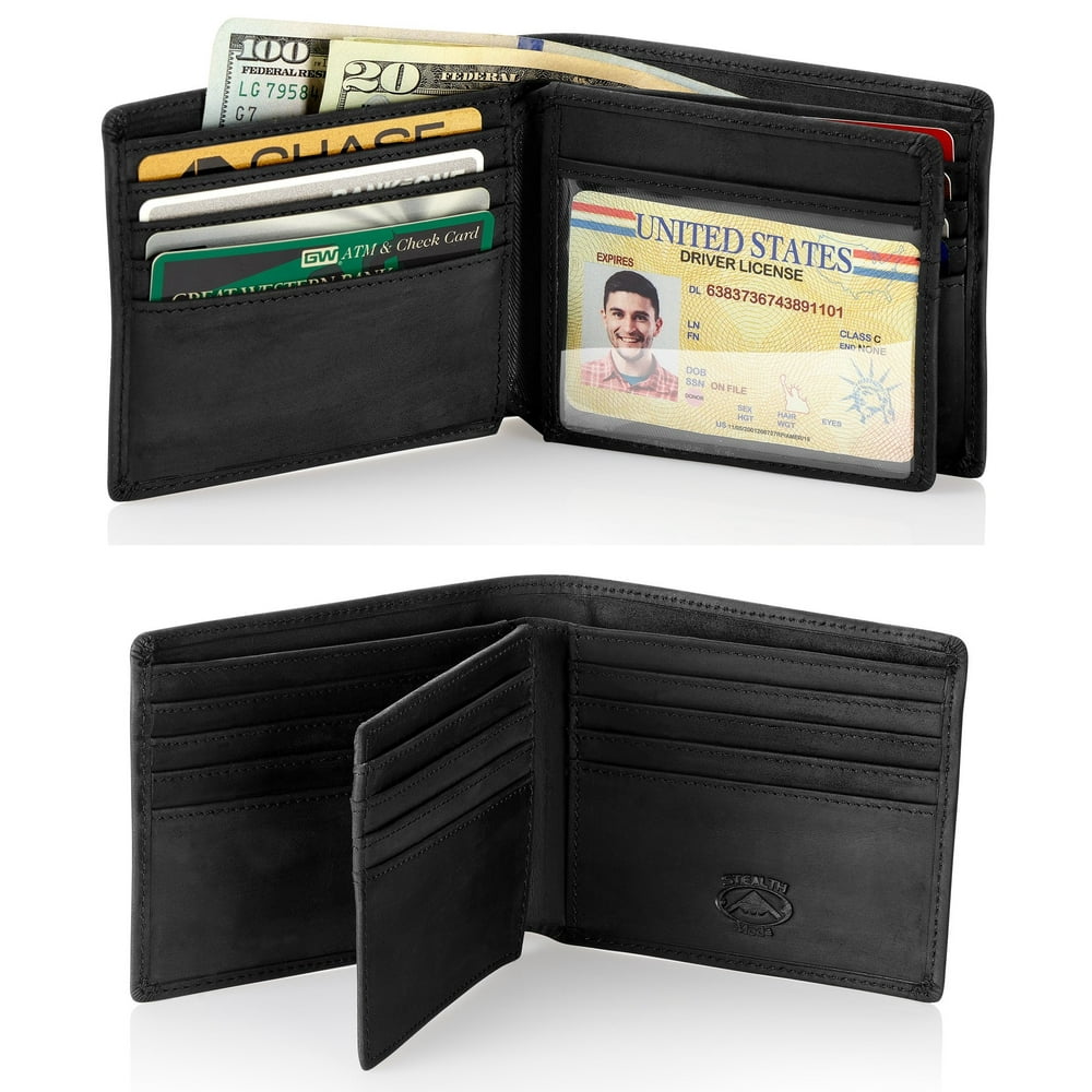 Stealth Mode Stealth Mode Leather Bifold Wallet for Men With ID