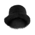 thumbnail image 2 of Ajshakl Hats For Women, Fuzzy Bucket Hat Fashion Warm Winter Fluffy Furry Plush Faux Hats Fishing For Women 2024, Black, 2 of 8