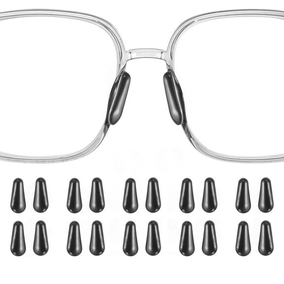 Uxcell 10 Pairs Eyeglass Nose Pads 2.5mm Glass Nose Grips Teardrop Shape Black