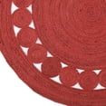 thumbnail image 4 of Jaipur Art And Craft Modern 270x270 CM (9 x 9 Square feet)(105.30 x 105.30 Inch)Red Round Jute AreaRug Carpet throw, 4 of 4