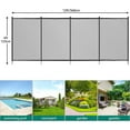 thumbnail image 6 of YTAHOME Pool Fence for Above Ground Pools 4 x 12FT Mesh Pool Safety Fence Outdoor Swimming Backyard Garden Pool Fencing, Black, 6 of 7