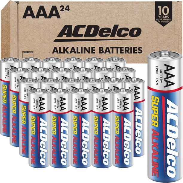 Acdelco 24 Pilas Aaa Batería Súper Alcalina De Máxima Potencia Vida Útil De 10 Años