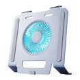 thumbnail image 1 of MERIGLARE Laptop Stand Multipurpose with Cooling Fan Laptop Riser Adjustable Sturdy Aluminum Alloy Computer Holder for Document Reading Gray, 1 of 9