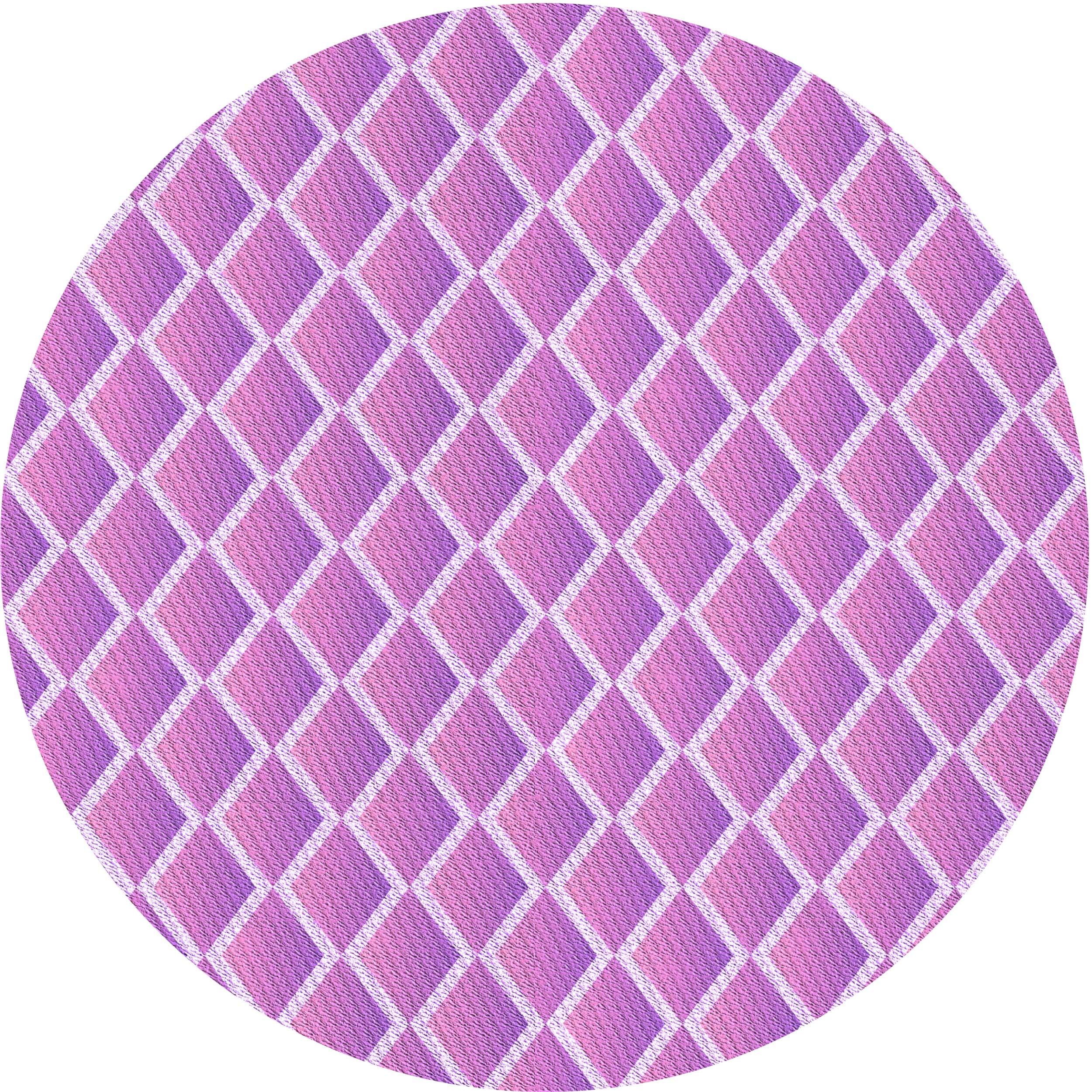 Ahgly Company Machine Washable Indoor Round Transitional Violet Purple