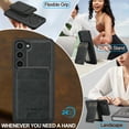 thumbnail image 5 of Allytechgroup Case for Samsung Galaxy S21, 2 In 1 Wallet Stand Case with Detachable Card Holder Support Wireless Charging Shockproof Magnetic Back Cover for Samsung Galaxy S21, Black, 5 of 13