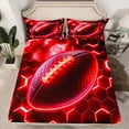 thumbnail image 2 of jejeloiu Ball Sport Theme Twin Sheet Sets,Rugby Game Gaming Bedding For Men Women 3pcs, 2 of 7
