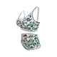 thumbnail image 5 of Trajes de baño Amzcrzy Tankini para mujer, trajes de baño Bikini Bikini para mujer Traje de baño estampado de 2 piezas Traje de baño de cintura alta Traje de baño con estampado floral Verde, S, 5 of 6