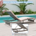 thumbnail image 2 of Danrelax Ensemble de 3 Chaises Longues Inclinables, Dossier Moderne Réglable et Table d'Appoint, Beige, 2 of 10