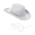 thumbnail image 4 of Sombrero de vaquero Yinane para disfraz blanco, 4 of 8