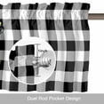 thumbnail image 6 of Farm Cow Valance Curtain for Windows Sunflower Black Plaid Watercolor Country Style Rod Pocket Curtain Valances Short Window Treatments Panels for Kitchen Bathroom Laundry Room Basement 42 x 18 Inch, 6 of 9