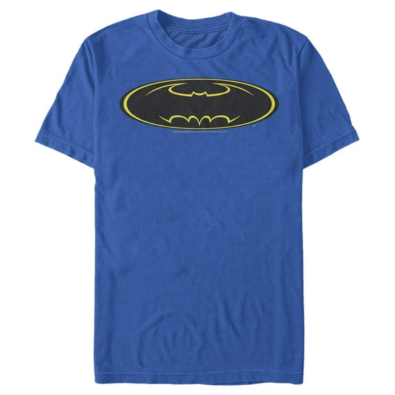 Men's Batman Logo Modern Wing Graphic Tee Royal Blue Medium