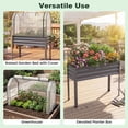 thumbnail image 5 of Costway 2 PCS Galvanized Raised Garden Bed with Legs Roll-up Door for Vegetable Flower Herb Gray, 5 of 10