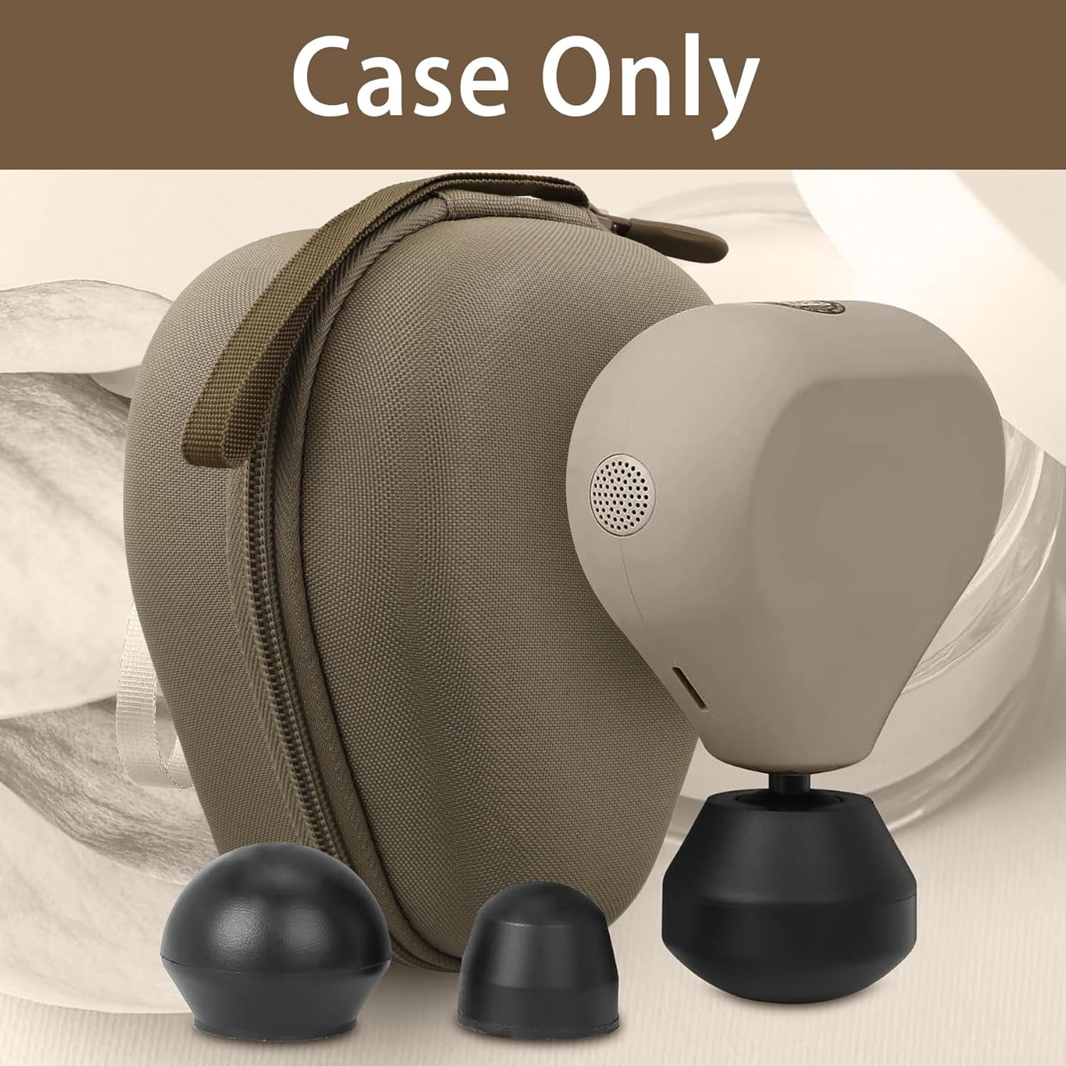 for Theragun Mini 3.0/Mini 2.0 Handheld Electric Massage Gun Hard Case,Replace Head & USB Charging Cable Organizer (Case Only,Oat)