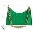 thumbnail image 3 of Bolso cruzado para mujer, informal, acolchado, con textura de cadena, sólido, para mujer (verde), 3 of 7