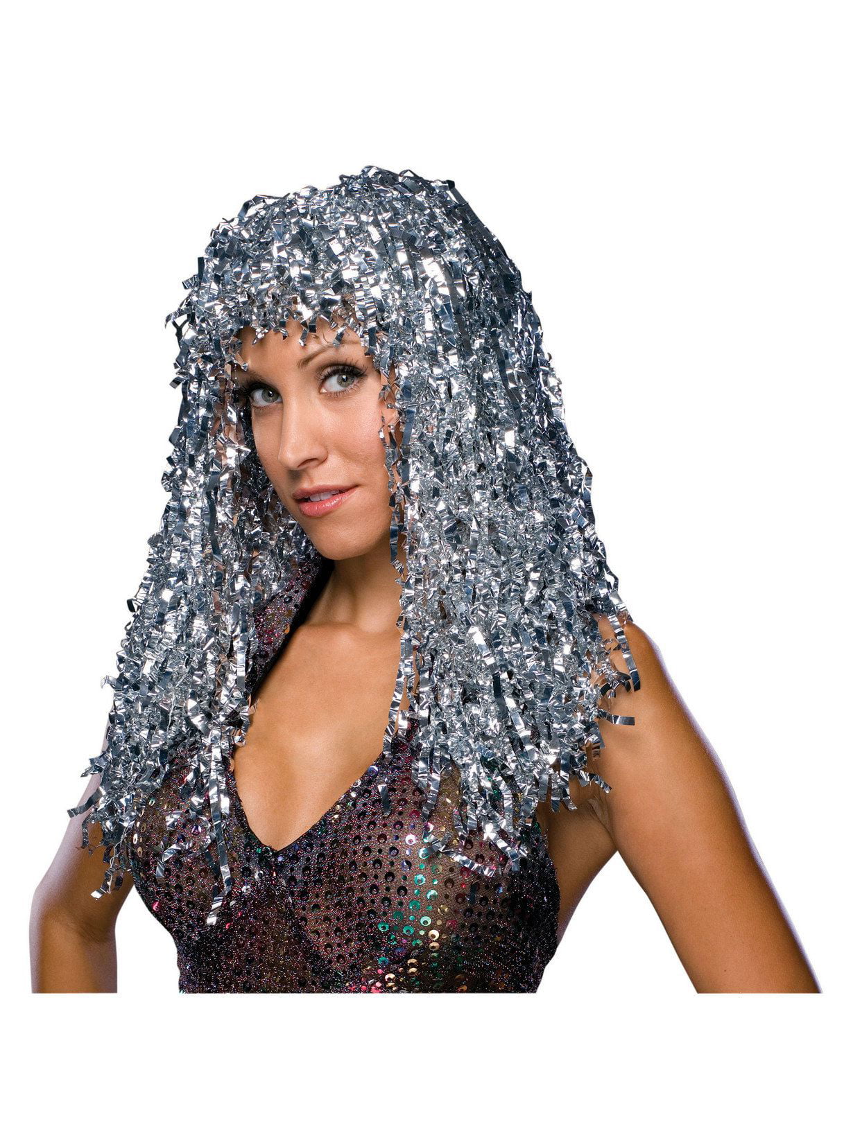 Rubie's Costume Platinum Tinsel Wig One Size Silver 