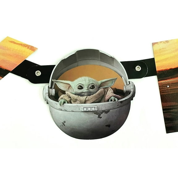 Star Wars Baby Yoda & Mandalorian Happy Birthday Party Decoration Banner - 6 Feet Long