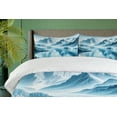 thumbnail image 4 of Ambesonne Lake Duvet Cover Set, Cold Mountain Peaks Icy Water, Queen, Pale Blue Petrol Blue, 4 of 6