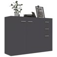thumbnail image 3 of vidaXL Sideboard Grey 105x30x75 cm Engineered Wood, 3 of 5