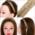 thumbnail image 4 of SEGO Braided Headband With Teeth Hair Hoop Braid Headband Fishtail Braids Hairband With Tooth Synthetic Fish Tail Hair Band Plaited Hairband Women Headband Hairpiece For Girl, 4 of 7