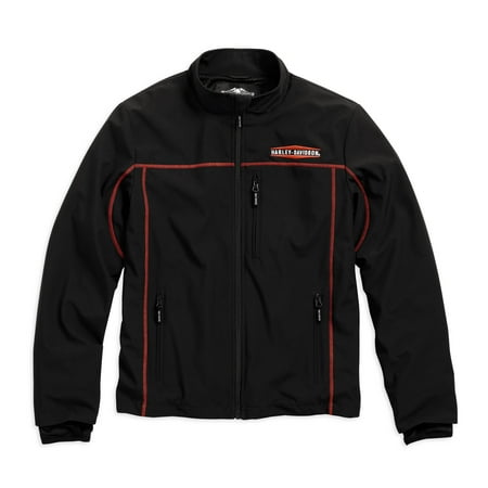 Harley Davidson Motorcycle Jackets - Harley-Davidson Men's Anton Windproof Mid-Layer Casual Jacket (X-LARGE), Black 98575-16VM