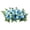 Blue, variant on SomWiBe Peacock Blue Artificial Headstone Flower Saddle, Large Cemetery Flowers for Grave, Outdoor Tombstone Memorial Decoration, 26.4x13.4 in