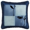 thumbnail image 5 of Nanshing Pastora 6 Piece Luxury Glam Leaves Print, Blue, King, 5 of 8