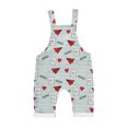 thumbnail image 4 of ZEHJUHAN Baby Boy Girl's Casual Heart & Paper Plane Print Overalls Adjustable Strap Romper For Spring Fall Gray，0-3M, 4 of 9