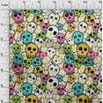 thumbnail image 2 of oneOone Cotton Cambric White Fabric Skull Diy Clothing Quilting Fabric Print Fabric By Yard 42 Inch Wide, 2 of 4