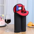 thumbnail image 4 of Portabotellas De Vino Portabotellas De Vino Camping Enfriador de botellas de vino Soporte de manga protectora de botella doble de neopreno (rojo), 4 of 4