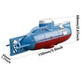 thumbnail image 2 of Newest Mini RC Submarine 6 Channel Remote Control Boat Ship Waterproof Diving Toy Simulation Model Gift For Kids, 2 of 9