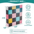 thumbnail image 3 of FORMRS 3 Ring Binder 1.5 inch with Pockets Set of 2 Clip Board 200 Sheets Capacity, Pink Checkered Pattern, 3 of 8