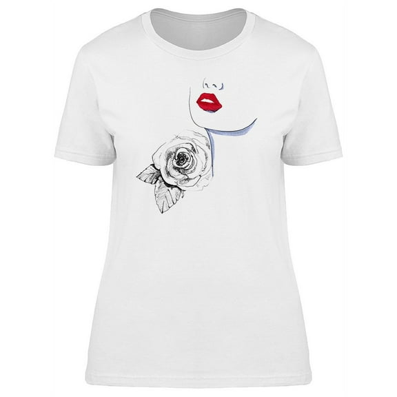 Woman Flowers Graphic T-Shirt Women -Image by Shutterstock, Female Medium
