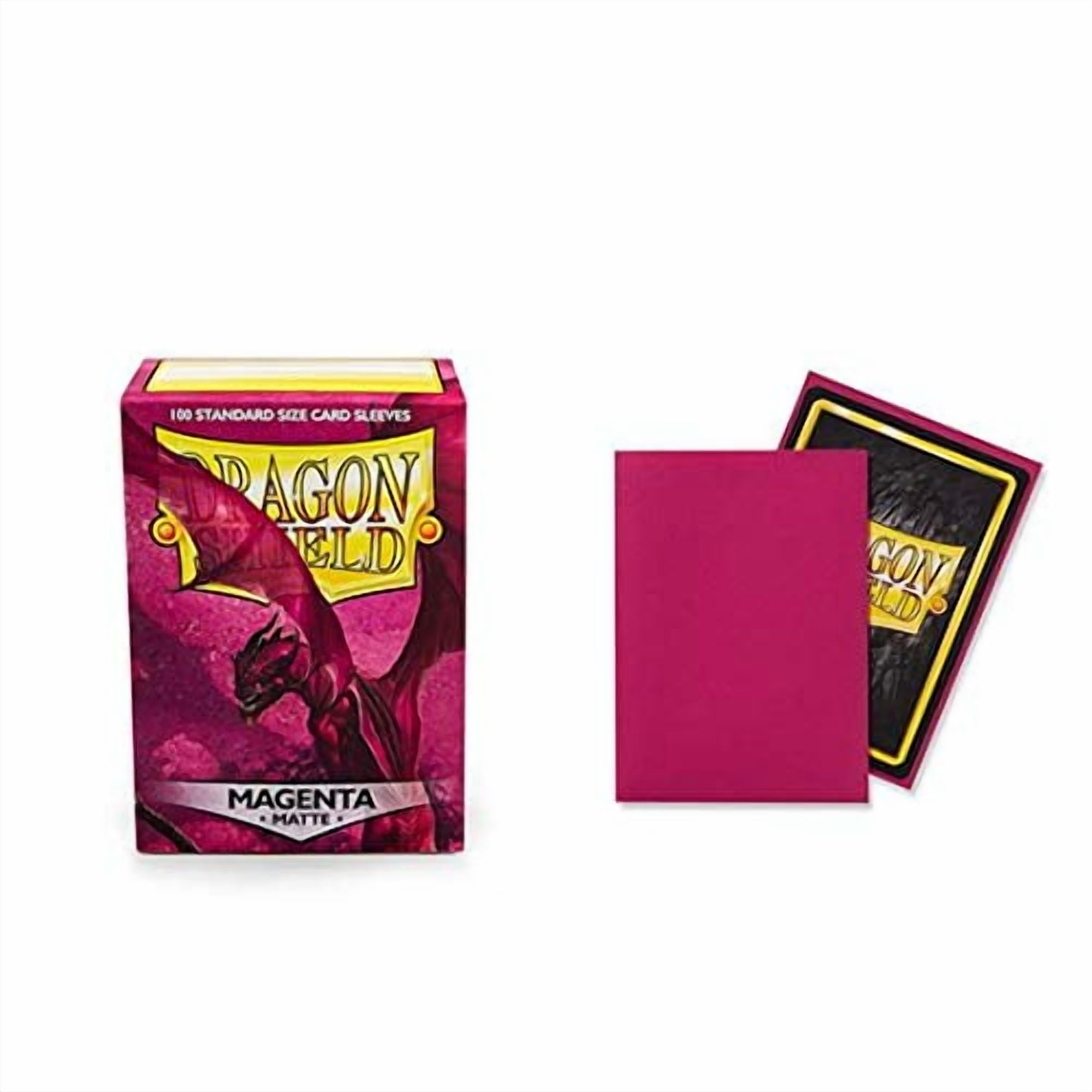 2 Packs Dragon Shield Matte Magenta Standard Size 100 ct Card Sleeves Value Bundle!