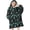 Alien Head and UFO Deep Black Pattern, variant on Alien and UFO Black Pattern Flannel Blanket Hoodies for Teens ,Teens Oversize Sherpa Wearable Hooded Blanket Sweatshirt with Super Pockets