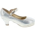 thumbnail image 6 of Link Girls Kids Dana-53K Rhinestone Heel Platform Dress Pumps, 6 of 7