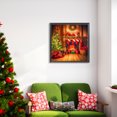 thumbnail image 3 of 5D DIY taladro redondo completo pintura de diamante Navidad chimenea kit decoración del hogar 40x40cm, 3 of 9