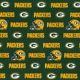 thumbnail image 2 of Green Bay Packers 58" x 2 yd 100% Cotton Logo Baseball Sports Precut Sewing & Craft Fabric, Yellow and Green, 2 of 4