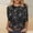 Black plus size halloween tops a1, variant on Women Plus Size Halloween Round Neck Graphic Tops Cute 3/4 Sleeve Pullover Goth Dressy Casual Tshirt Blouse Spooky Fall Fashion Clothes, Orange 2XL