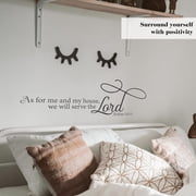 QTH As For Me and My House, We Will Serve The Lord Joshua Wall Sticker Inspirational Wall Decal Motivational Office Decor Quote Wall Art Vinyl Wall Decal Living Bed Room School Words Saying