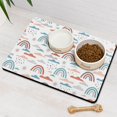 thumbnail image 3 of Boho Retro Floral Pet Feeding Mat-Abstract Art Vintage Absorbent Pet Placemat for Food and Water Bowl, with Waterproof Rubber Backing, Quick Dry Water Dispenser Mat for Dog and Cat (16"x24"), 3 of 6
