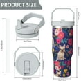 thumbnail image 5 of 1pc Dog 30oz Tumbler with Straw & Handle - Insulated Stainless Steel Cup | Holiday Gift for Man Women (Christmas, Valentine's, Birthday), 5 of 7