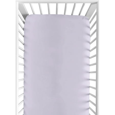 UPC: 0846480078357 | Sweet Jojo Designs Purple Girl Fitted Crib Sheet Baby or Toddler Bed Nursery – Solid Color Light Lavender Luxurious Elegant Princess Vintage Boho Shabby Chic Luxury Glam High End for Rose Collection