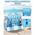 thumbnail image 3 of WANDF LARGE Mesh Beach Bag with 40oz Tumbler Side Pockets, Sand-Falls-Through Toy Mesh Tote Bags for Picnic Travel, Family Pool/Beach Essentials with Waterproof Liner Pocket(Blue Upgraded), 3 of 10