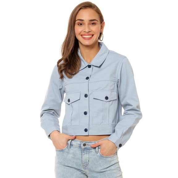 Campus Sutra Women Solid Stylish Winter Denim Jacket