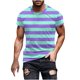 thumbnail image 1 of Camisetas de Manga Larga para Hombres Imprimir Fallow Cuello Redondo Camiseta, Moda Casual Manga Corta Mezcla de Algodón/Lino, 1 of 5