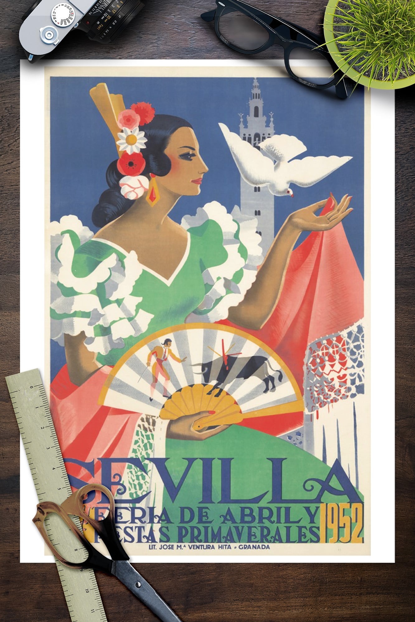 Poster for Sale avec l'œuvre « Espace rétro vintage » de l'artiste